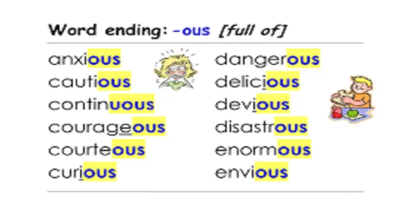 5-Letter Words Ending in "OUS"