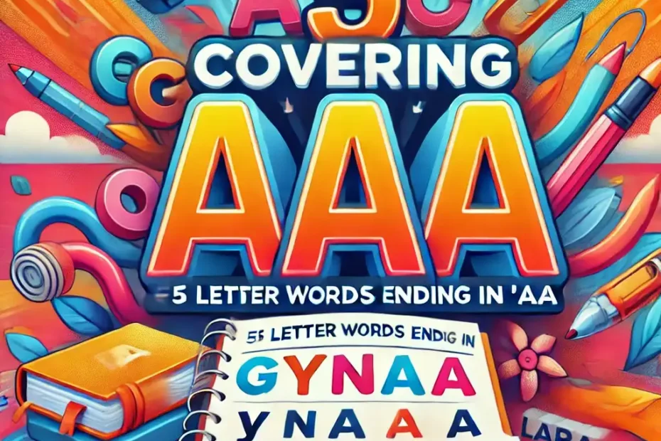 5 Letter Words Ending in "AA"